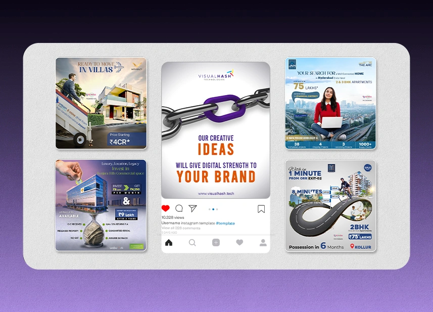 Graphic Design Portfolio - VisualHash Creative Design Agency Hyderabad
